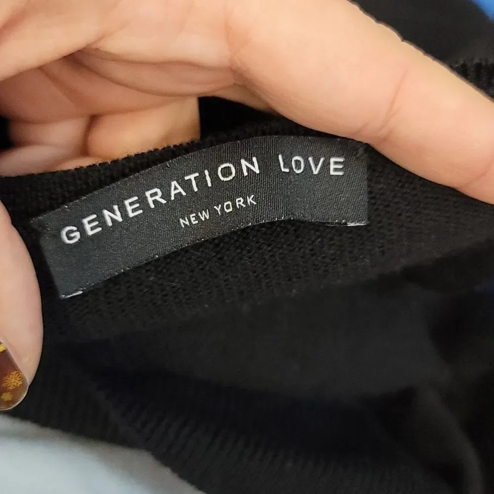Nwot Generation Love Tie Neck Sheer Sleeve Blouse - Picture 10 of 10